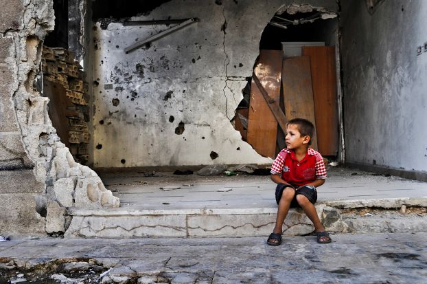 シリア、ホムスの少年