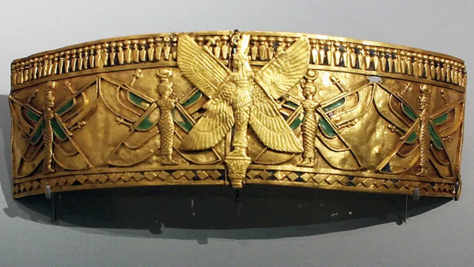 紀元1世紀、クシュ王国の女王Amanishakhetoの金製腕輪（ スーダン国立古物博物館機構）